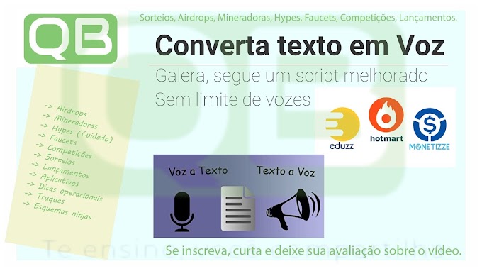 CanalQb - VBS - Dica - Converter Texto em Voz Parte 2