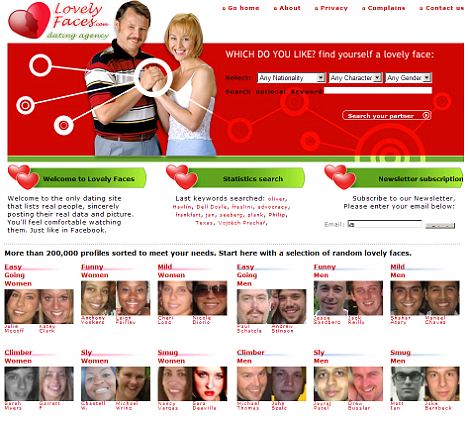 Lovely-faces.com Dating site takes 250,000 pictures and names of Facebook users !