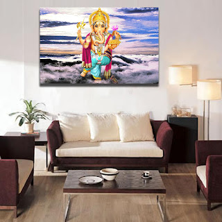 Abstract Ganesha Paintings on Canvas