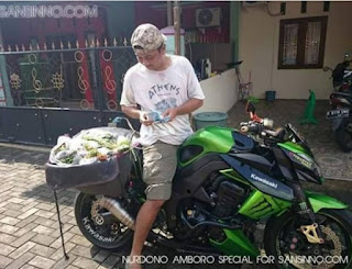 jualan sayur pake motor kawasaki