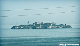 Vistas Isla de Alcatraz desde el Golden Gate Bridge