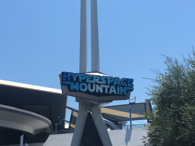 Hyperspace Mountain Disneyland Sign Tomorrowland
