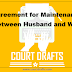 Agreement For Maintenance Between Husband And Wife