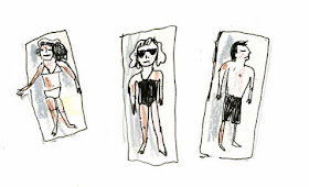 Beach People Illustration by Elizabeth Graeber