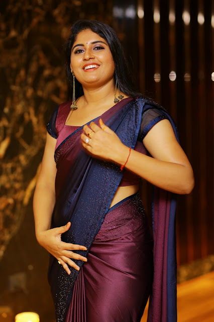 Sonia Chowdary dazzling in an elegant saree.