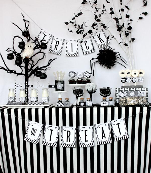 A Chi Chi Affair Black  and White  Sophisticated Halloween 