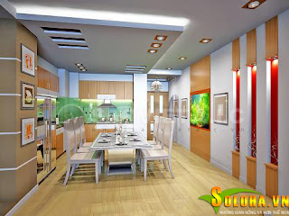 không gian nội thất phòng ăn của soloha