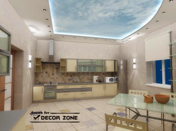 30 false ceiling designs for bedroom, kitchen and dining room  sky-shaped false ceiling designs for large kitchens