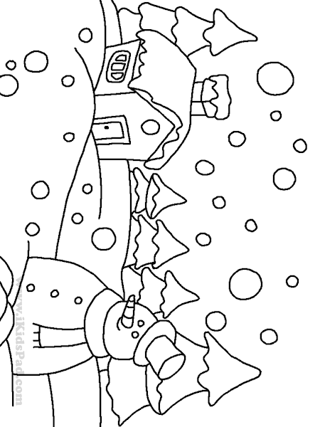 Download Winter Landscape Coloring Pages - Colorings.net