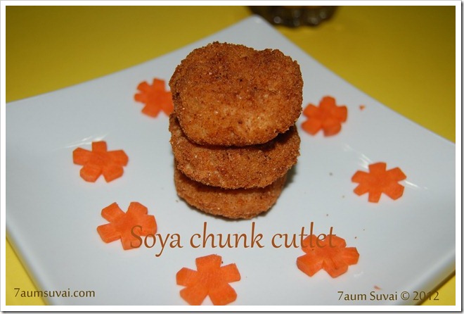 Soya chunk cutlet