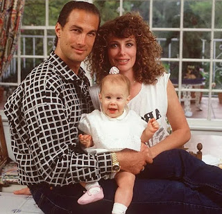 Childhood picture of Annaliza Seagal with her parents