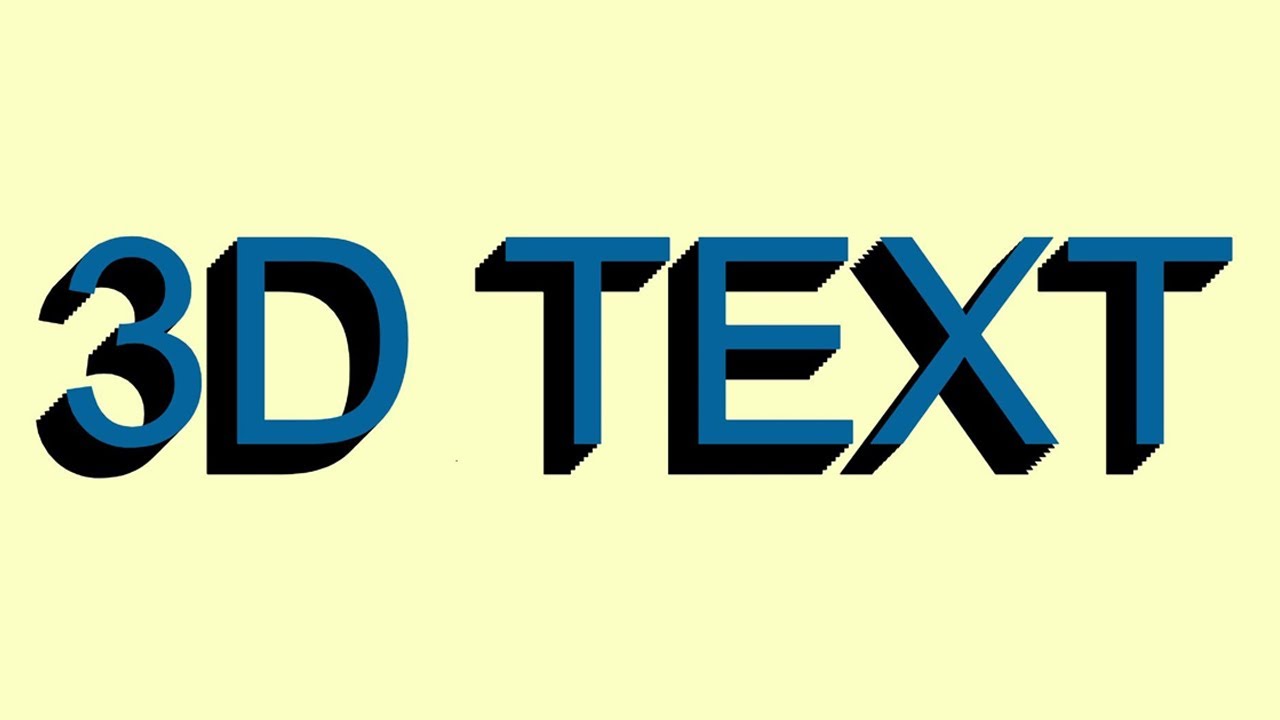 3d text