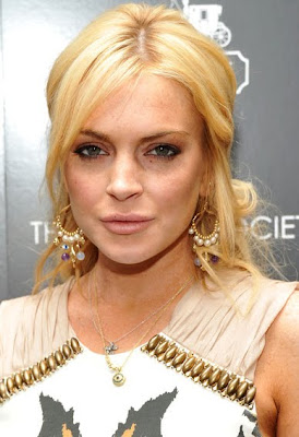 Lindsay Lohan Gold Decorative Earrings