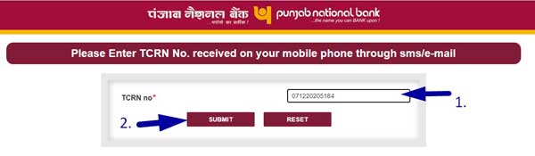 pnb tcrn number