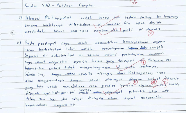 Laman Bahasa Melayu SPM: SEMAKAN SOALAN 2 (B) PEMAHAMAN 