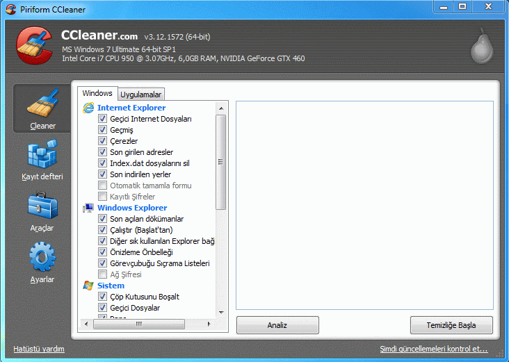 CCLeaner 5.05.5176 Portable Full Türkçe İndir