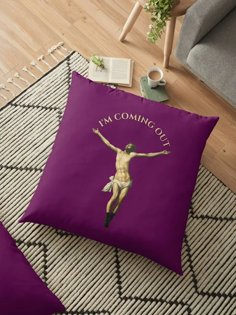 Jesus - I'm coming out! pillow