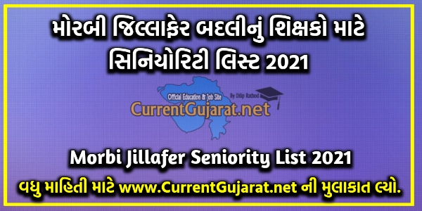 Morbi Jillafer Badli Seniority List 2021