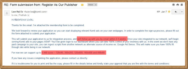 email iklan komli register as publisher