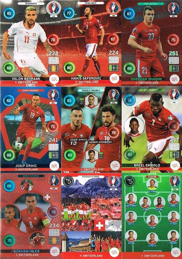 Football Cartophilic Info Exchange Panini Adrenalyn Xl Uefa Euro 16 32 Switzerland