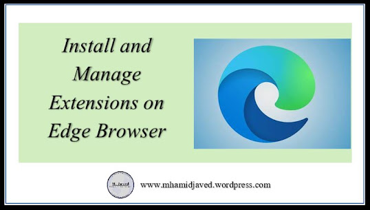 Install and  Manage Extensions on Edge Browser