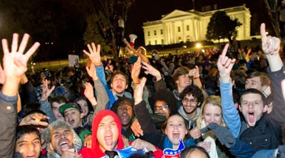 OBAMA VICTORY AT THE WHITE HOUSE