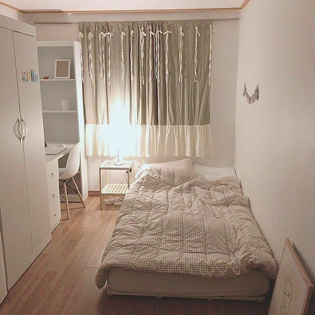 dekorasi bilik tidur kecil tanpa katil