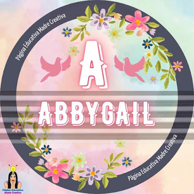 Solapero con Nombre Abbygail para imprimir