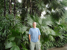 Dennis in front of Palms at Hotel