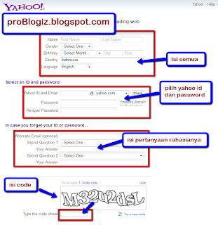 Panduan Lengkap Cara Membuat E-mail Yahoo  ProBlogiz