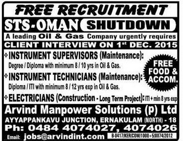 Free job recruitment for Oman