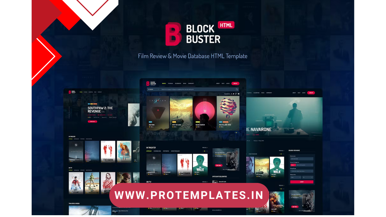BlockBuster - Film Review & Movie Database HTML Template