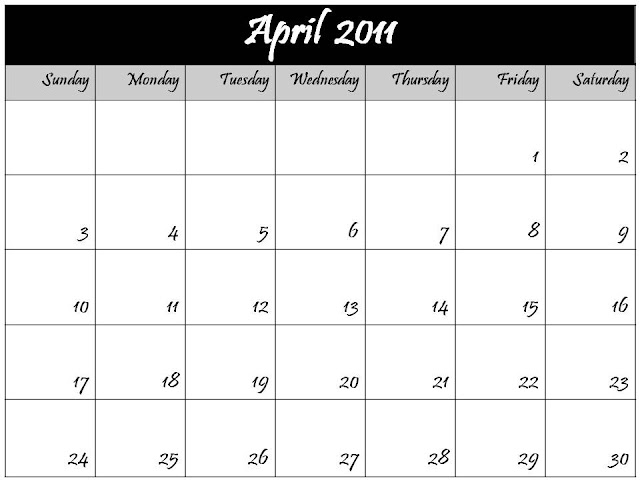 2011 calendar printable april. free april 2011 calendar