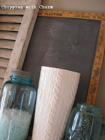 Chipping with Charm:  Simply Cozy Winter Mantel, 2014...http://www.chippingwithcharm.blogspot.com/