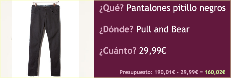 pitillos negros pull and bear