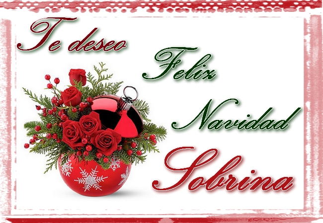 Te deseo Feliz Navidad Sobrina