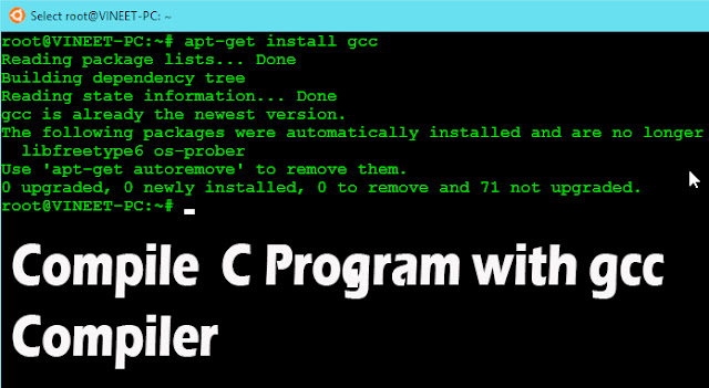 Compile C program on windows 10