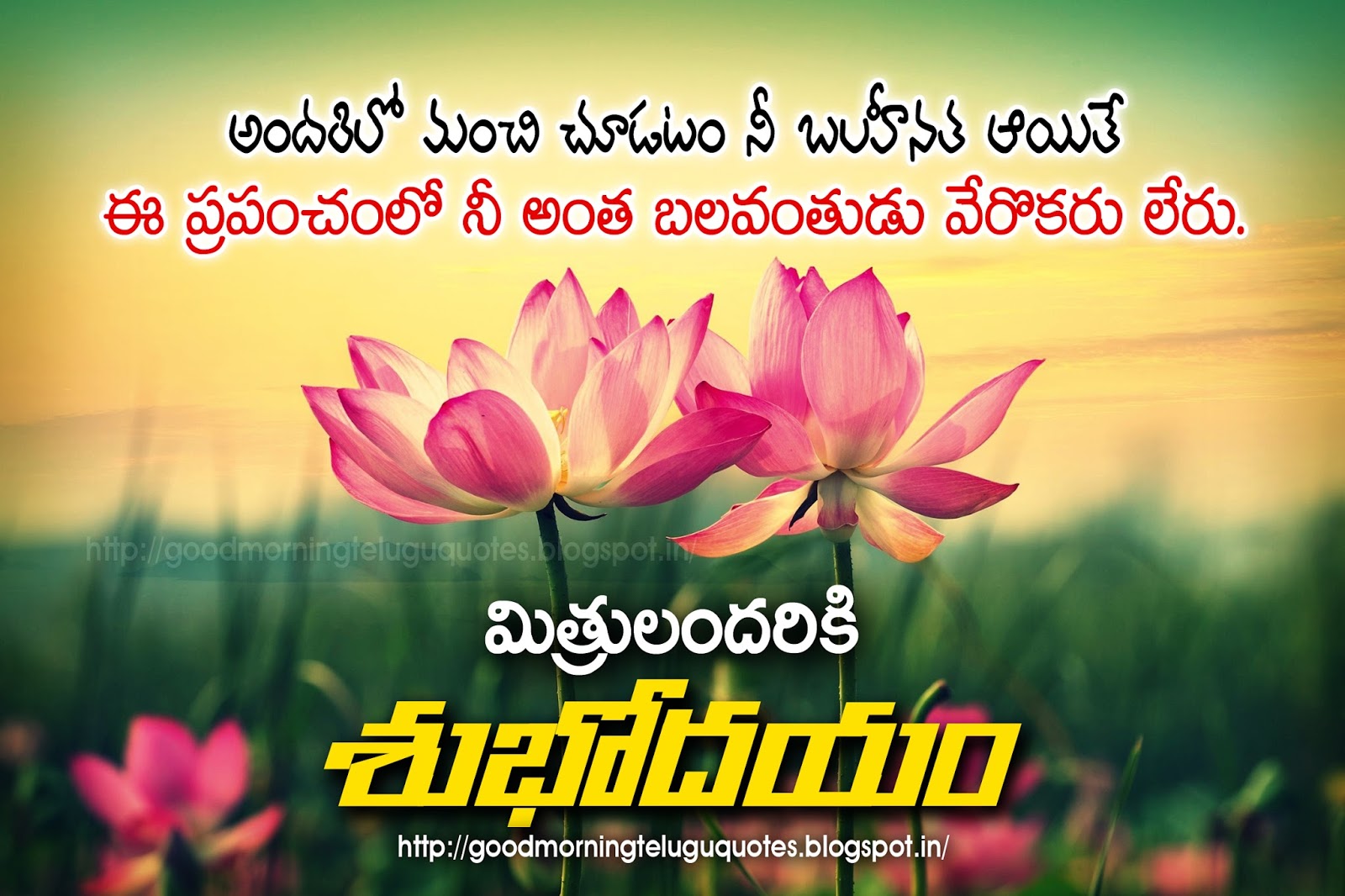 Best Telugu Good Morning Quotes wishes greetings