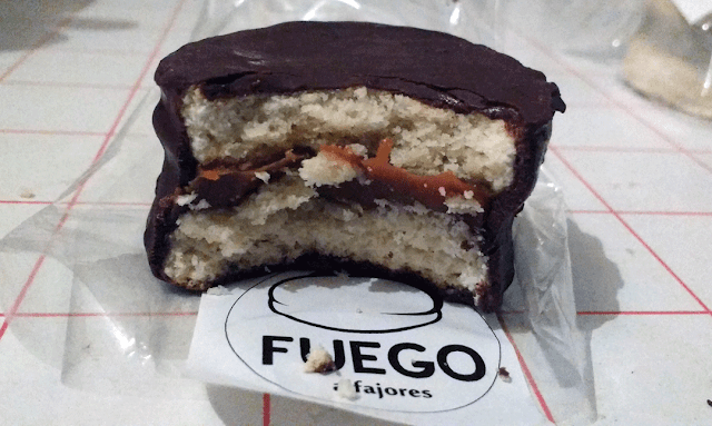 alfajores fuego chocolate negro