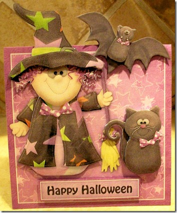 Witchy Wanda Over the Edge Halloween Card