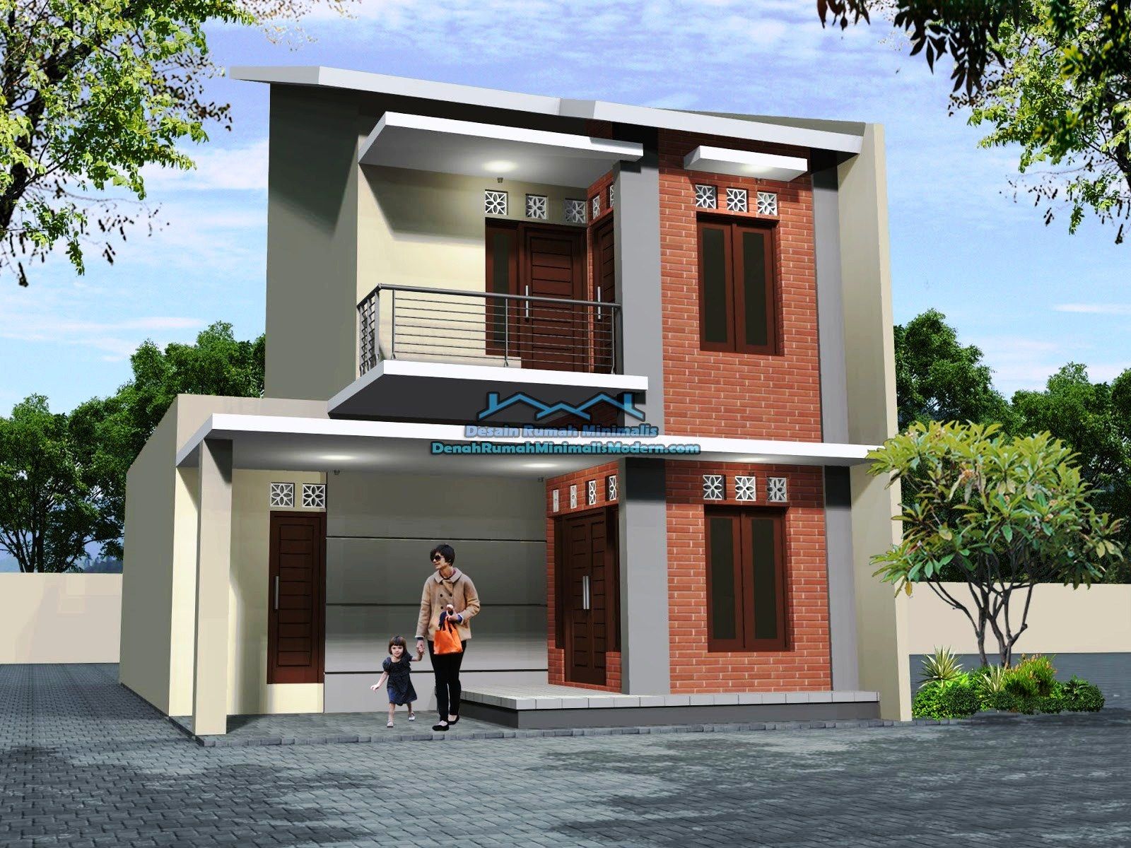 75 Model Desain Rumah Minimalis 2 Lantai Sederhana Modern Tampak