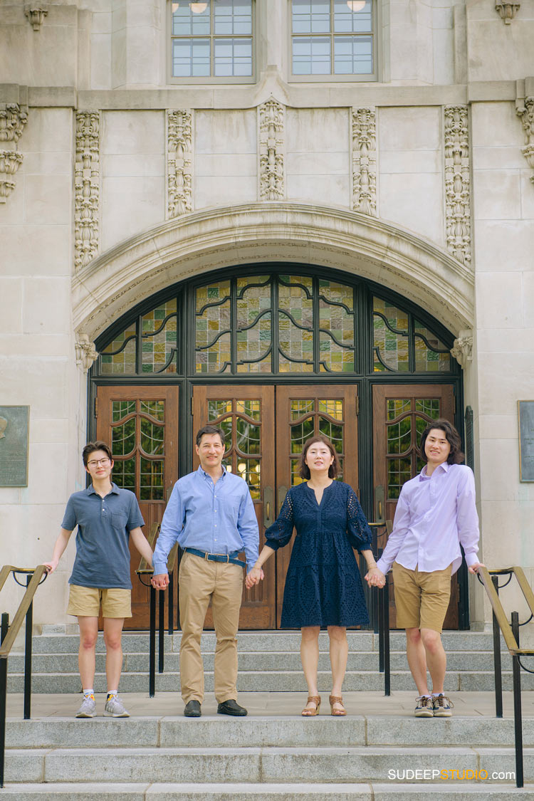 Ann Arbor Family Portrait Photography at Michigan Campus by SudeepStudio.com Family Portrait Photographer