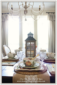 Fall TableScape-French Country- Farmhouse-Fall Dining Room-From My Front Porch To Yours