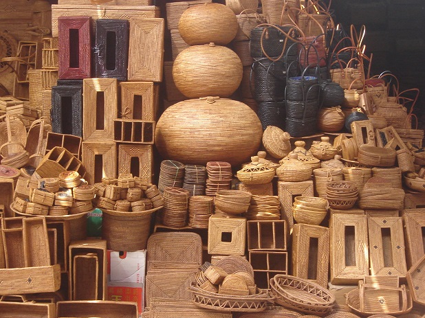 Mizoram cane and bamboo handicraft items for sale - YouTube