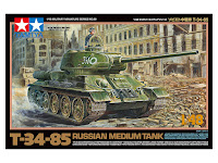 Tamiya 1/48 Russian Medium Tank T-34-85 (32599) English Color Guide & Paint Conversion Chart