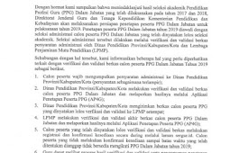 Persiapan Pelaksanaan PPG Dalam Jabatan Tahun 2019