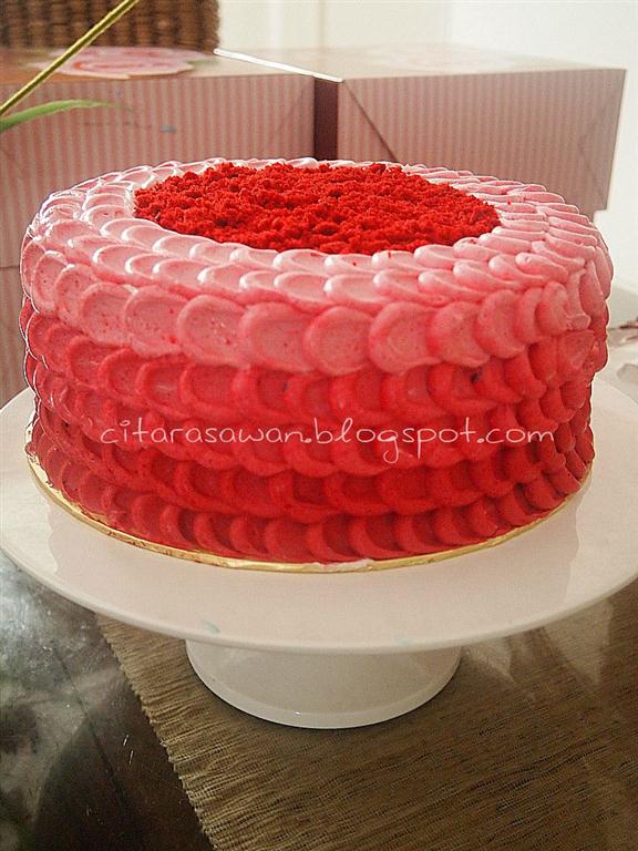 Red Velvet Ombre Cake ~ Resepi Terbaik