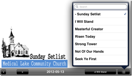 unrealBook setlist 2012-05-13