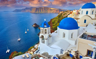 Santorini Island - Tourism in Greece السياحة في اليونان مع أكثر مناطق سياحية في اليونان جذبا للسياح، جزيرة سانتوريني