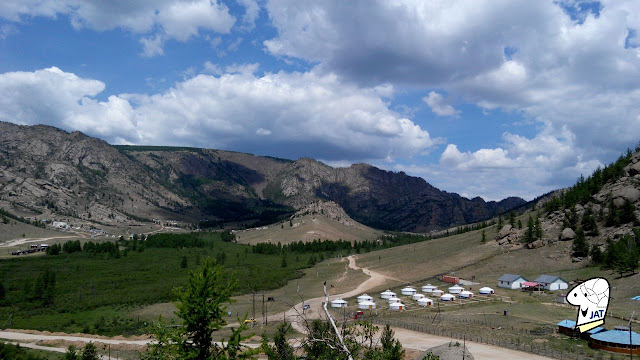 Landscape view of Turtle Rock at Terelj National Park